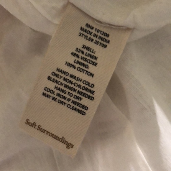 Soft Surroundings Linen Blend Striped Dress NWT - Picture 5 of 5